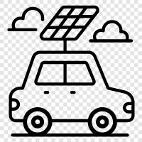 solar car company, solar car tech, solar car batteries, solar car charger icon svg