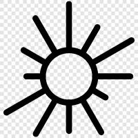 Sonnenstrahlen, Sonnenlicht, Vitamin D, Hautkrebs symbol