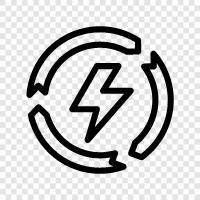 solar energy, wind energy, hydroelectric energy, geothermal energy icon svg