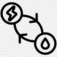 solar energy, wind energy, hydroelectric energy, geothermal energy icon svg