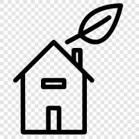 solar green house, passive solar green house, green roof, sustainable green house icon svg