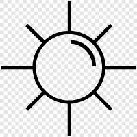 Solar, Energie, Licht, Thermostat symbol