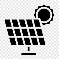 solar panels, solar energy, solar power, solar cells icon svg