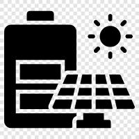 solar panels, solar power, solar cells, solar energy technology icon svg