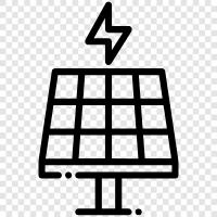 солнечные батареи, солнечная энергия, установка солнечных батарей Значок svg