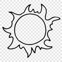 solar, sunbeam, solar eclipse, solar storm icon svg