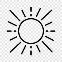 Sonne, Sonnenstrahl, Sonnenlicht, Tag symbol