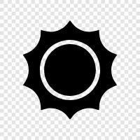 Sonnenstrahlen, Licht, Wärme, Sonne symbol