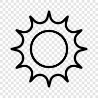 Solar, Sonnenstrahl, Sonnenfinsternis, Sonnenkollektor symbol