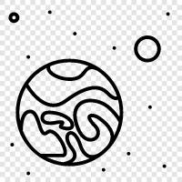 solar system, astronomy, planets, space icon svg