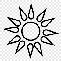 solar, rays, energy, planet icon