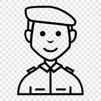 soldier, man in uniform, infantry, tank icon svg