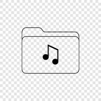 Песни, музыка, MP3, AAC Значок svg