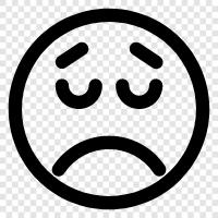 sorrowful, heartbroken, grumpy, angry icon svg