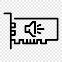 sound card, sound device, audio interface, sound card driver icon svg