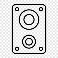 sound, speaker, music, sound system icon svg