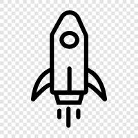 Weltraum, Satelliten, Start, Weltraumshuttle symbol