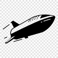 space exploration, space race, space shuttle, space station icon svg