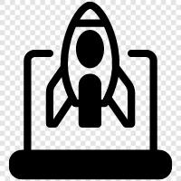 space, technology, missiles, NASA icon svg