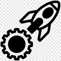 space, launch, spaceship, rocket science icon svg