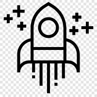 Weltraum, Starts, Satelliten, Astronomie symbol