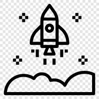 space, launch, spacecraft, satellite icon svg