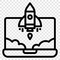 space, launch, spacecraft, rocket engine icon svg