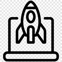 space, spacecraft, boosters, engines icon svg