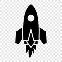 space launch, space shuttle, rocket science, space exploration icon svg