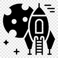 space module, spacecraft, space shuttle, launch vehicle icon svg