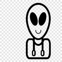 space, UFO, extraterrestrial, extraterrestrial life icon svg