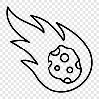 space rock, meteor, space dust, rock icon svg