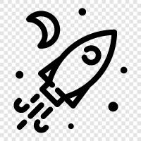 space, astronaut, spacecraft, launch icon svg