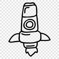 Raumshuttle, Rakete, Raumsonde, Satelliten symbol