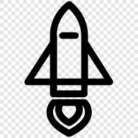 space shuttle, space exploration, the moon, planets icon svg