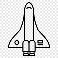 space shuttle, space station, rocket science, space exploration icon svg