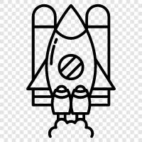 space shuttle, spaceship, rocket, space travel icon svg