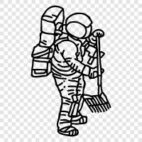 space, spacecraft, robot, astronautics icon svg