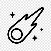 space, astronomy, meteorite, meteor shower icon svg