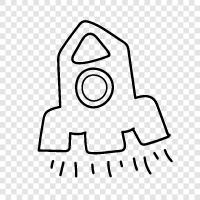 space, satellite, launch, rocket launch icon svg