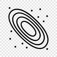 space, universe, stars, black hole icon svg