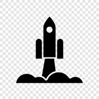 space, shuttle, launch, departure icon svg