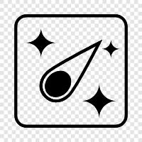 space, meteor, astronomy, comet nucleus icon svg