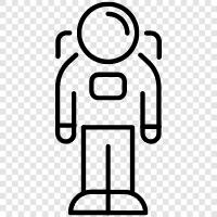 Raum, Astronaut, Raumshuttle, Raumstation symbol