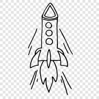 space, science, launch, satellite icon svg