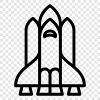 space, astronomy, spacecraft, rockets icon svg