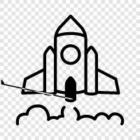 space technology, space exploration, space program, space shuttle icon svg