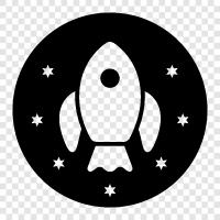 space, spacecraft, launch, rocket engine icon svg