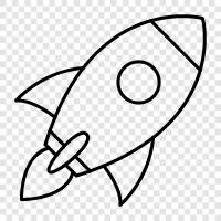 spacecraft, payload, launch, space icon svg