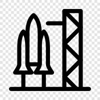 spacecraft, rocket, space shuttle, moon landing icon svg